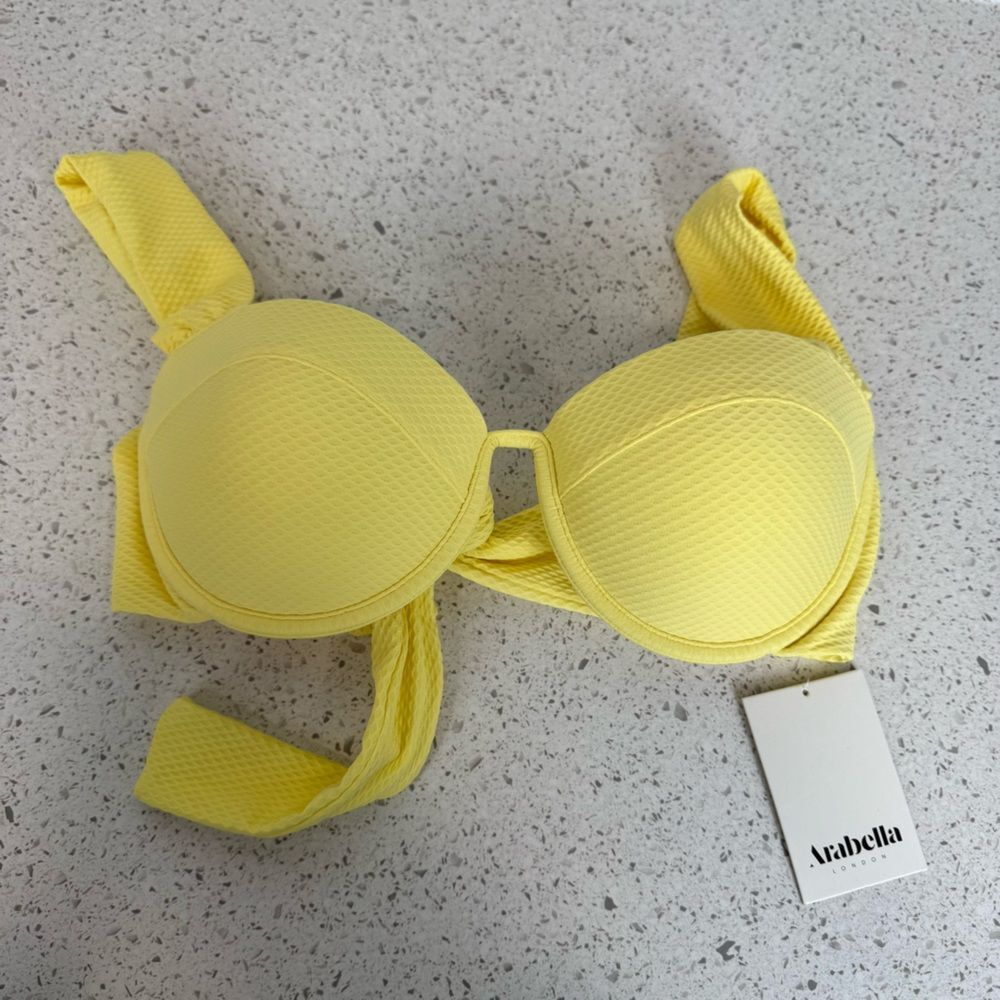 NWT Arabella London The Modern Bustier Bra Women's Size Medium Sunbeam yellow